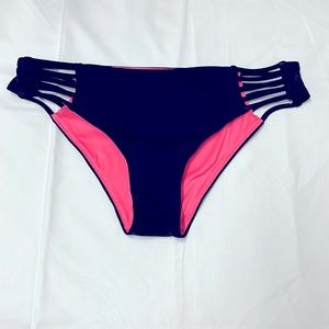 Black and Pink Reversible PINK Victoria’s Secret Bikini Bottom | Size Medium